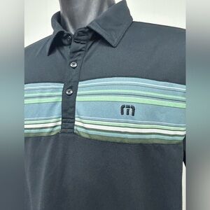 TRAVIS MATHEW mens size large black golf polo